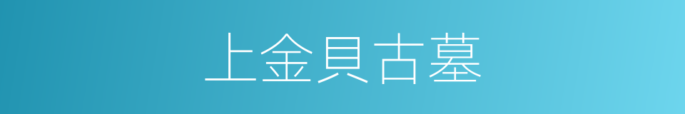 上金貝古墓的同義詞