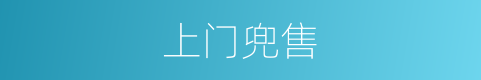 上门兜售的同义词