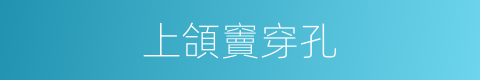 上頜竇穿孔的同義詞