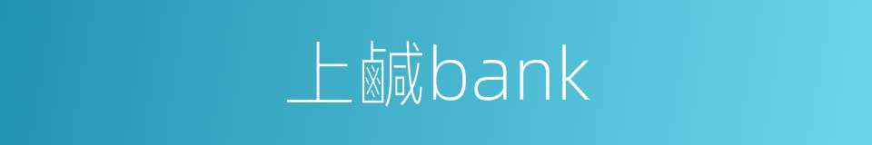 上鹹bank的同義詞