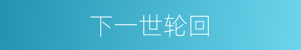 下一世轮回的同义词