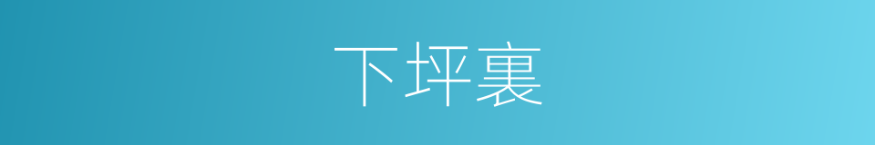 下坪裏的同義詞