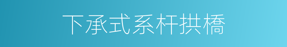 下承式系杆拱橋的同義詞