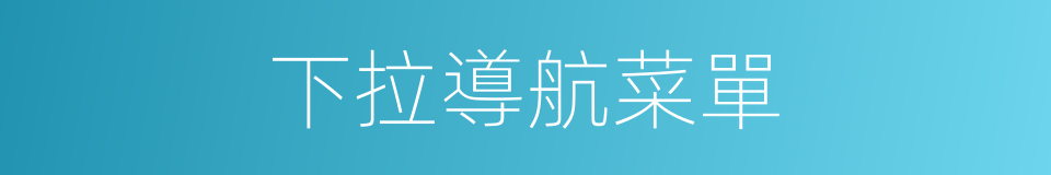 下拉導航菜單的同義詞