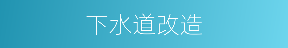 下水道改造的同义词