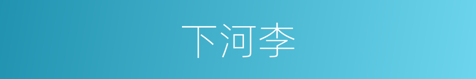 下河李的同义词