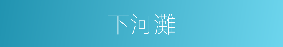 下河灘的同義詞