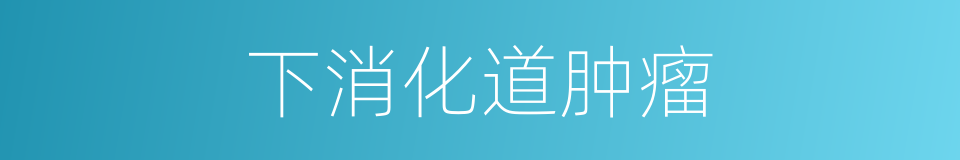 下消化道肿瘤的同义词