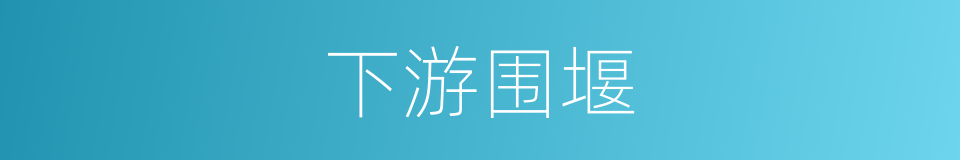 下游围堰的同义词