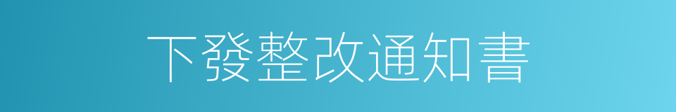 下發整改通知書的同義詞