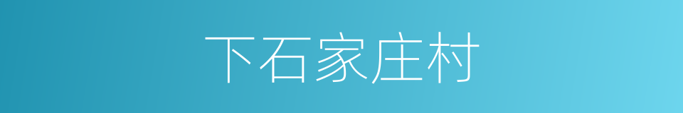 下石家庄村的同义词