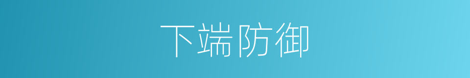 下端防御的同义词