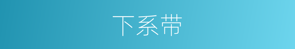下系带的同义词