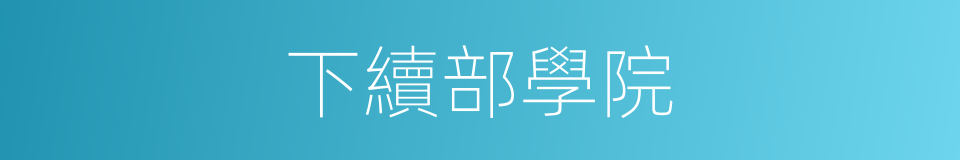 下續部學院的同義詞