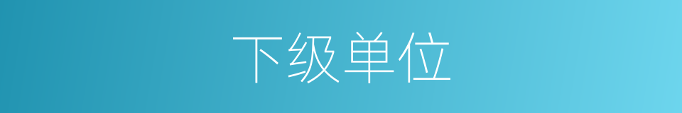 下级单位的同义词