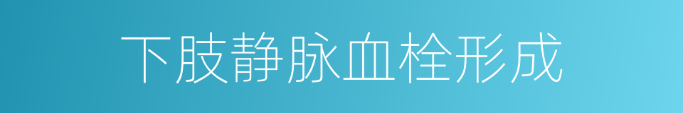 下肢静脉血栓形成的同义词