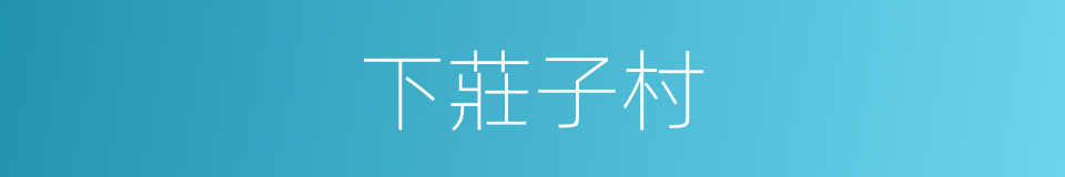 下莊子村的同義詞