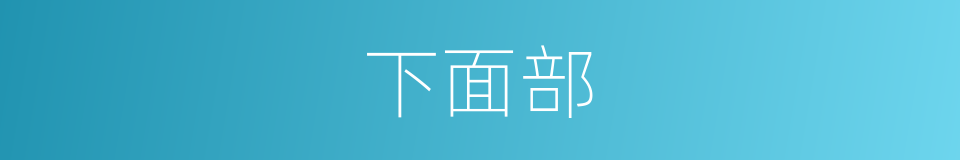 下面部的同义词