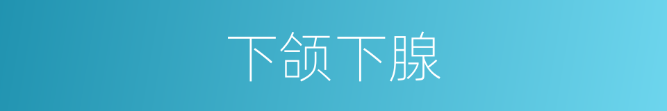 下颌下腺的同义词