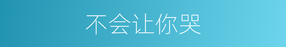 不会让你哭的同义词