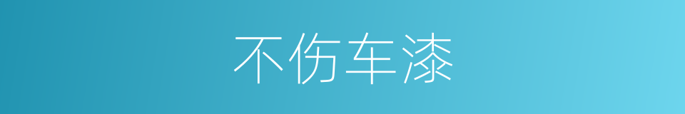 不伤车漆的同义词