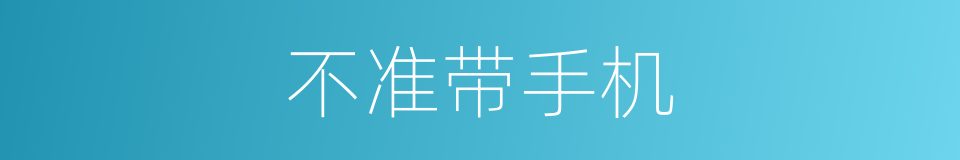 不准带手机的同义词