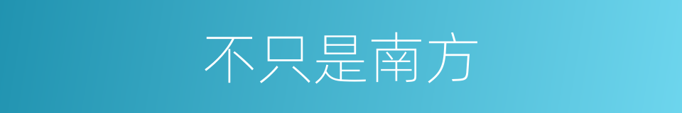 不只是南方的同义词