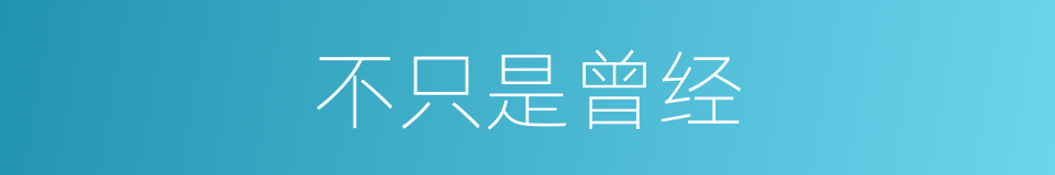 不只是曾经的同义词
