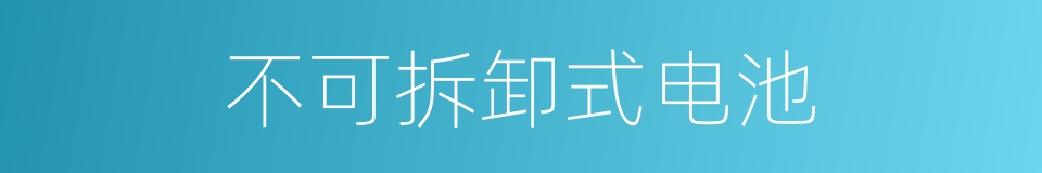 不可拆卸式电池的同义词