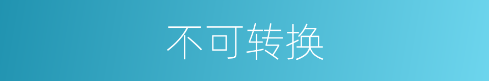 不可转换的同义词