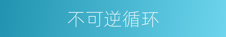 不可逆循环的同义词