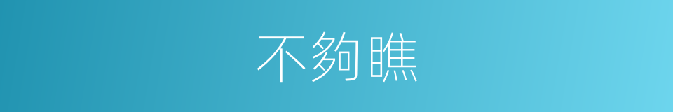 不夠瞧的同義詞