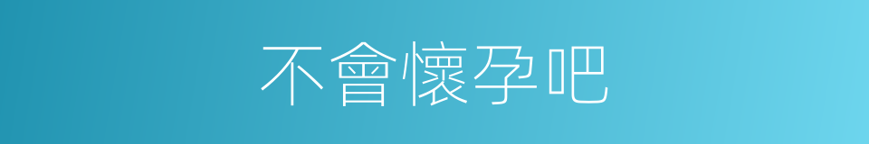 不會懷孕吧的同義詞