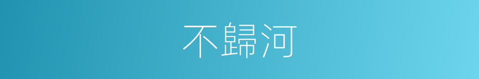 不歸河的同義詞