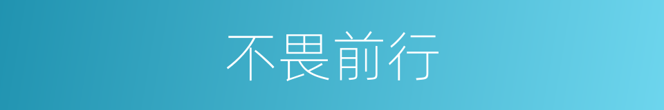 不畏前行的同义词