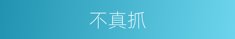不真抓的同义词