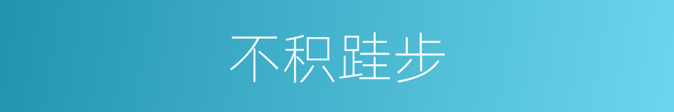 不积跬步的同义词