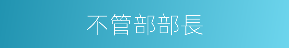 不管部部長的同義詞