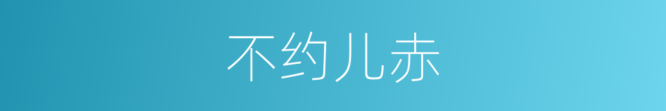 不约儿赤的意思