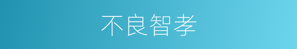 不良智孝的同义词