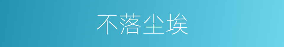 不落尘埃的同义词
