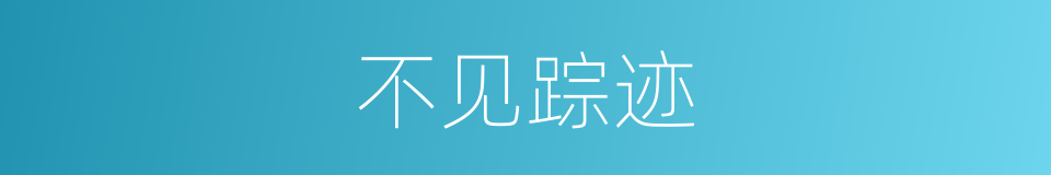 不见踪迹的同义词