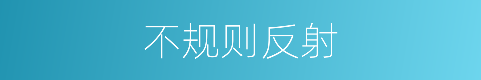 不规则反射的同义词