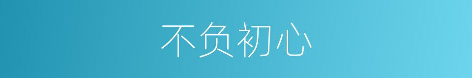不负初心的同义词