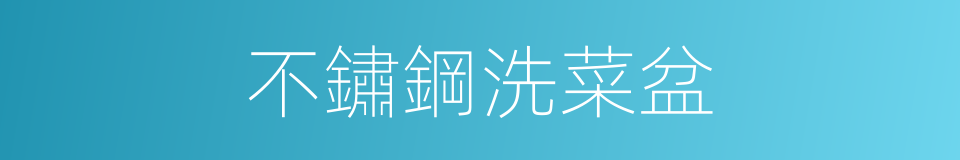 不鏽鋼洗菜盆的同義詞