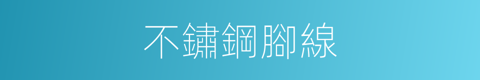 不鏽鋼腳線的同義詞