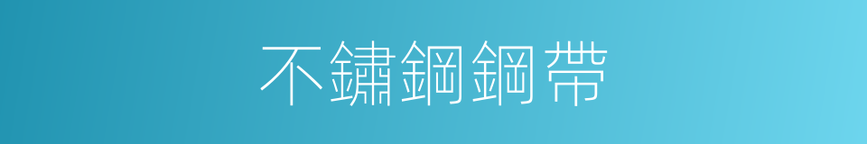 不鏽鋼鋼帶的同義詞