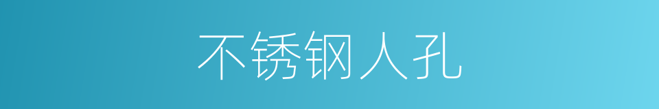 不锈钢人孔的同义词