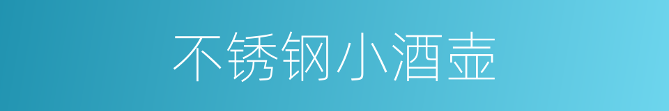 不锈钢小酒壶的同义词
