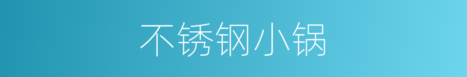 不锈钢小锅的同义词